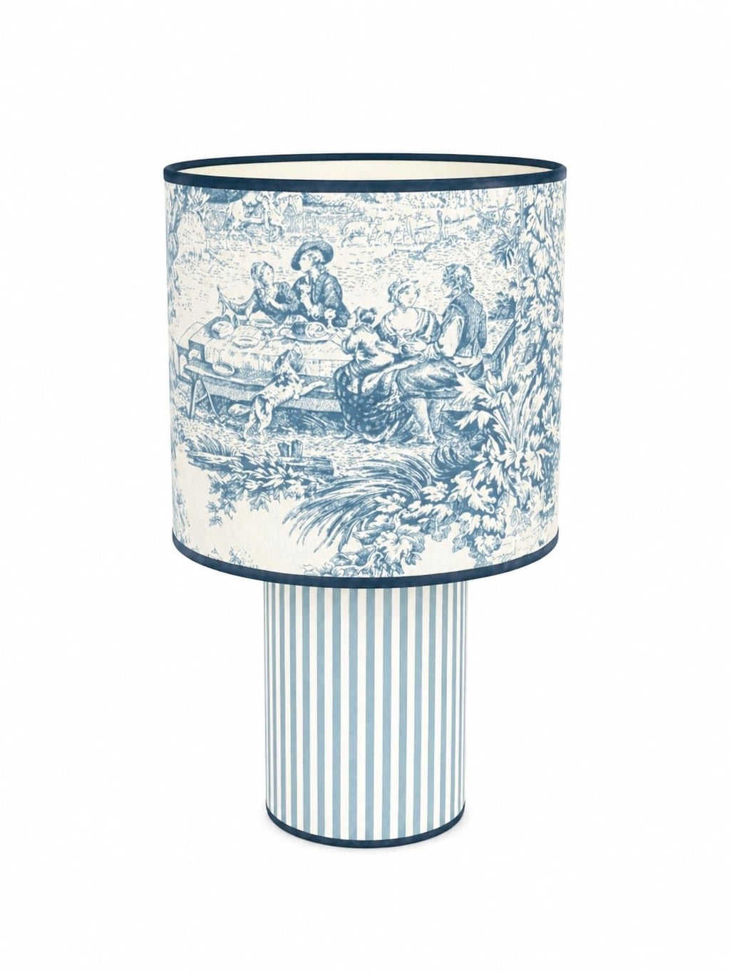 Paralume Toile de Jouy Blu