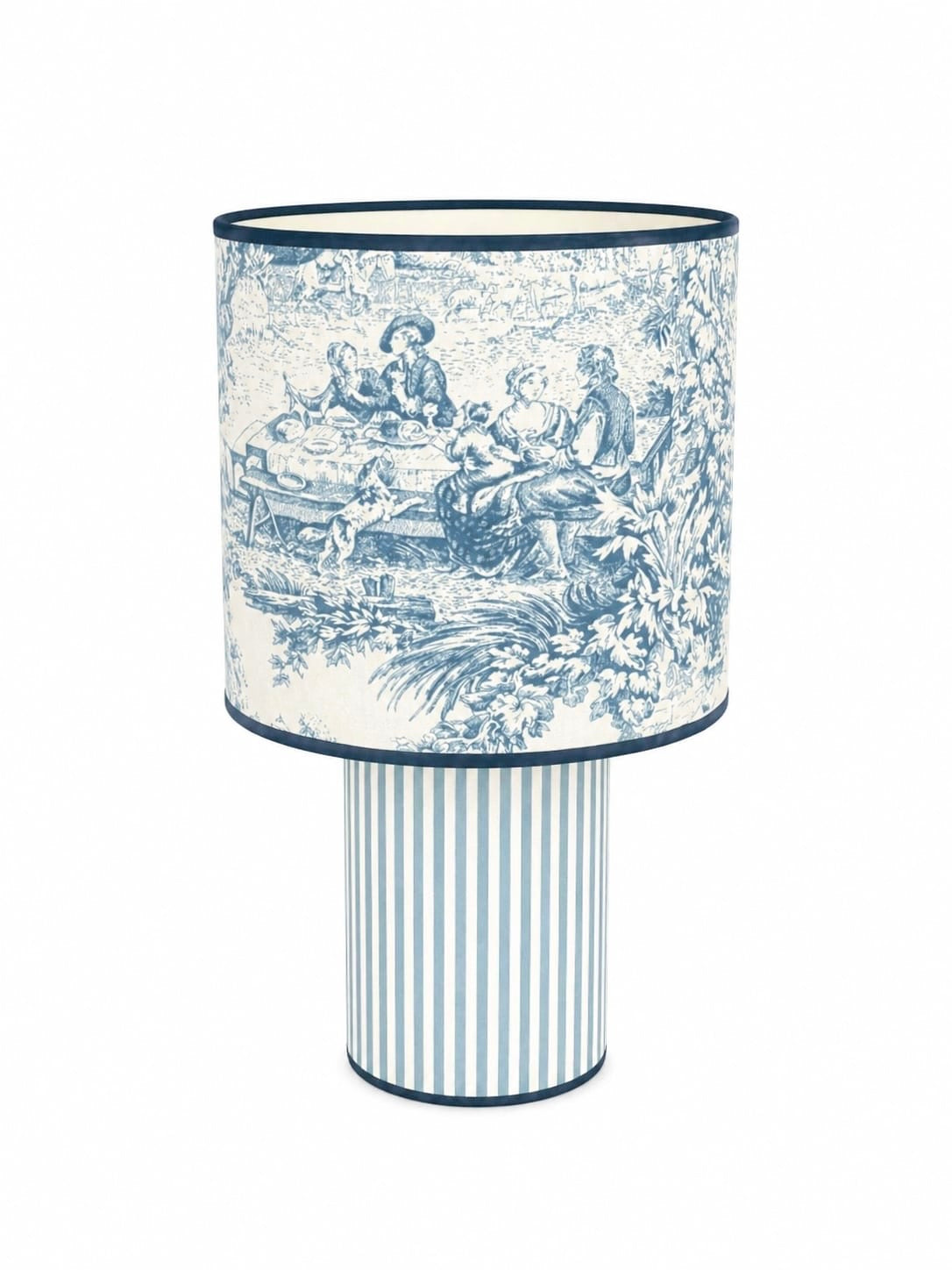 Paralume Toile de Jouy Blu