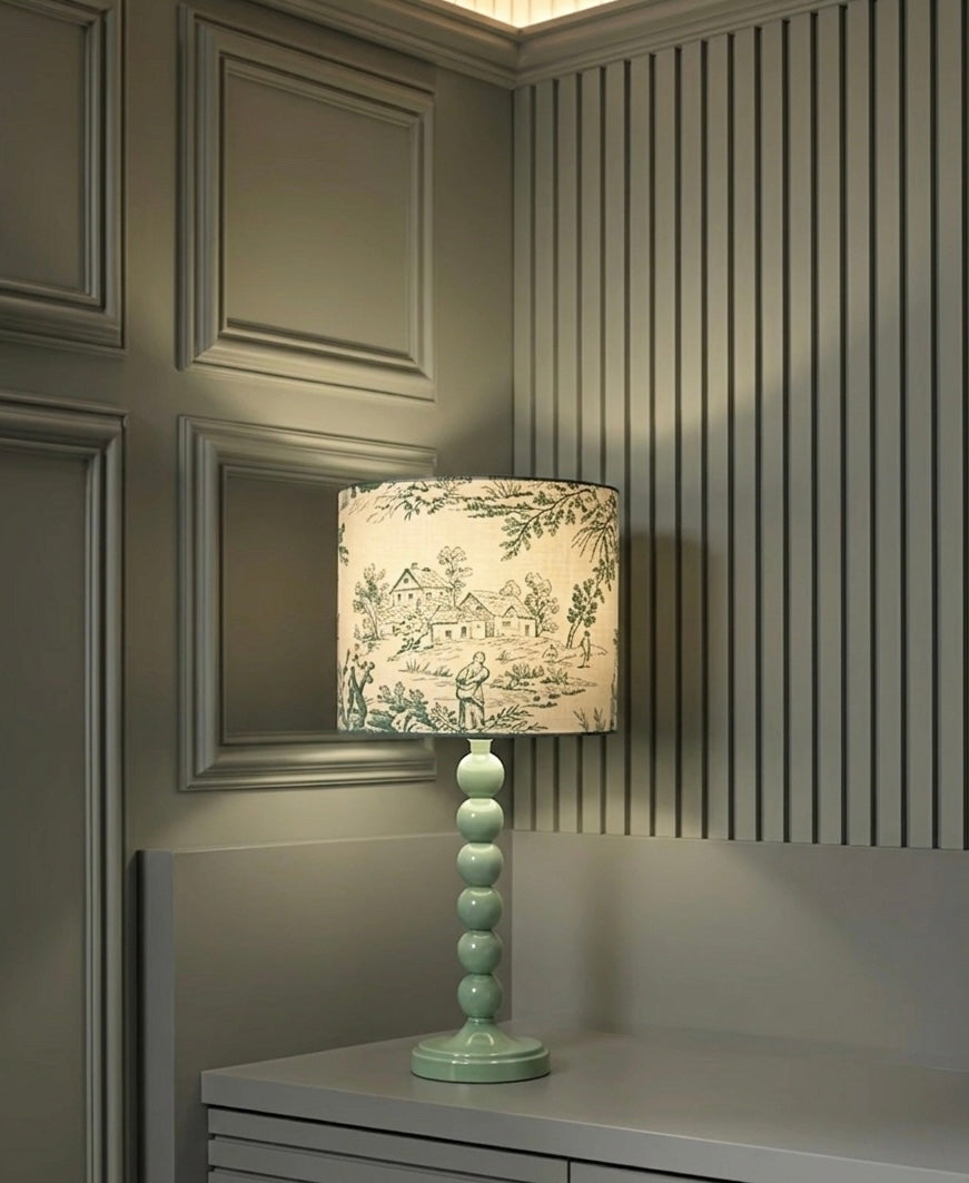Paralume Toile de Jouy Verde