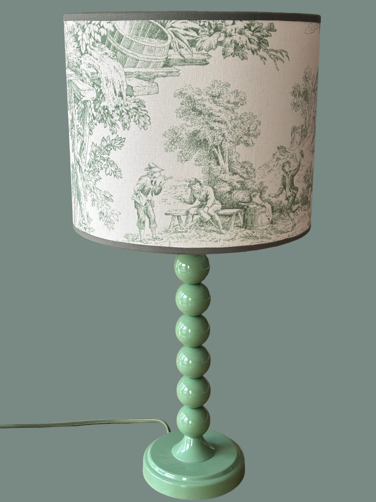 Paralume Toile de Jouy Verde