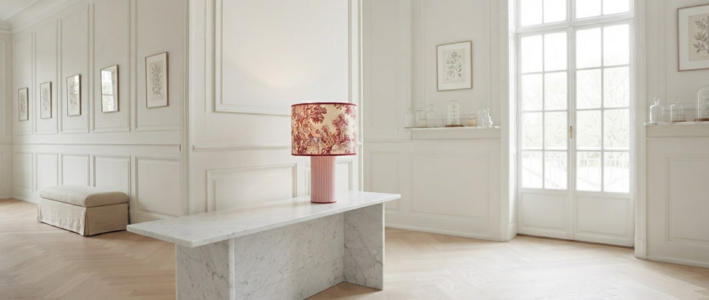 Paralume Toile de Jouy Rosso
