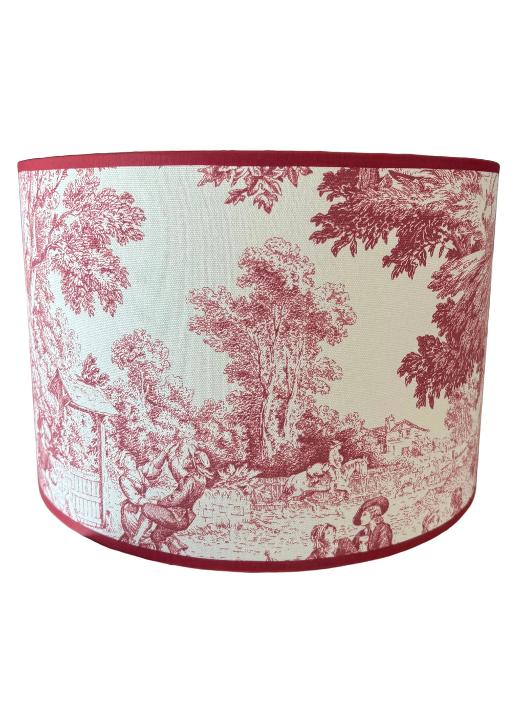 Paralume Toile de Jouy Rosso