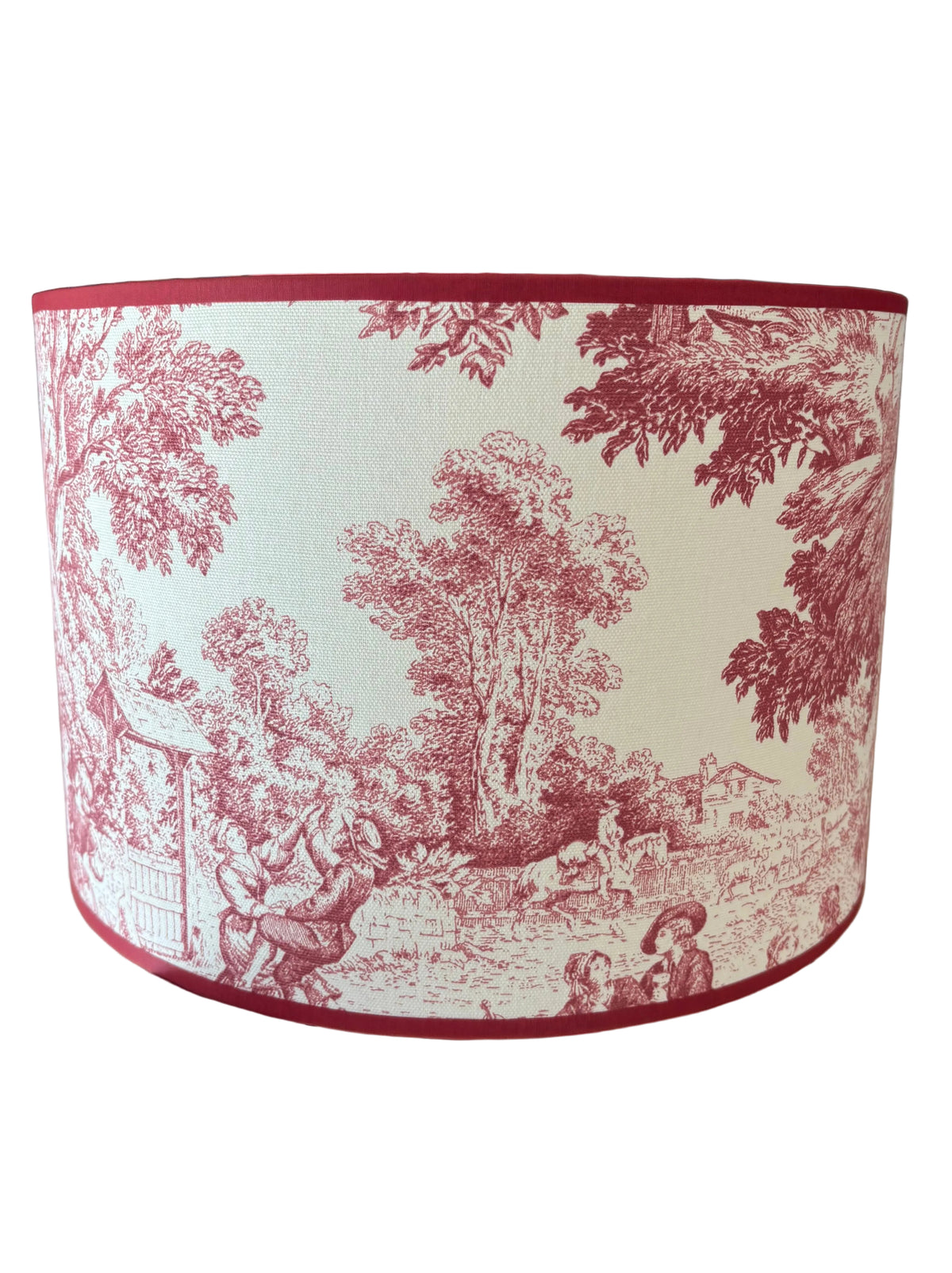 Paralume Toile de Jouy Rosso