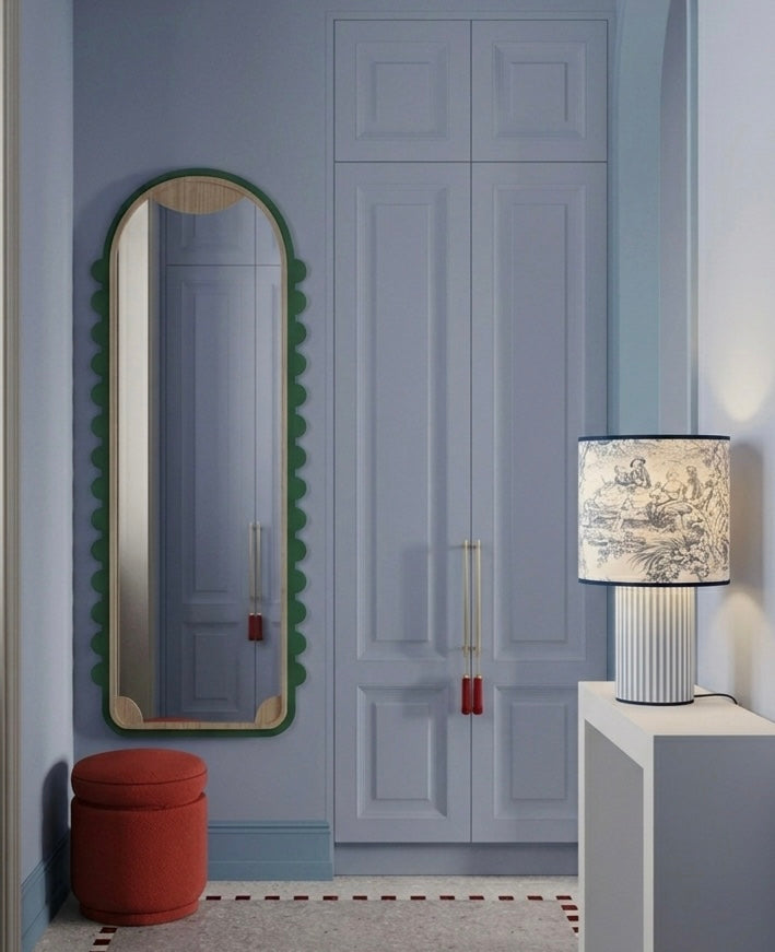 Paralume Toile de Jouy Blu