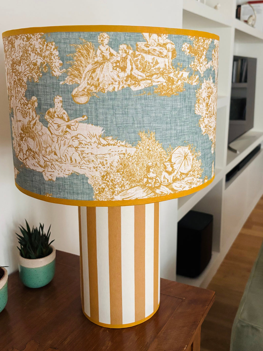 Paralume Toile de Jouy Ocra
